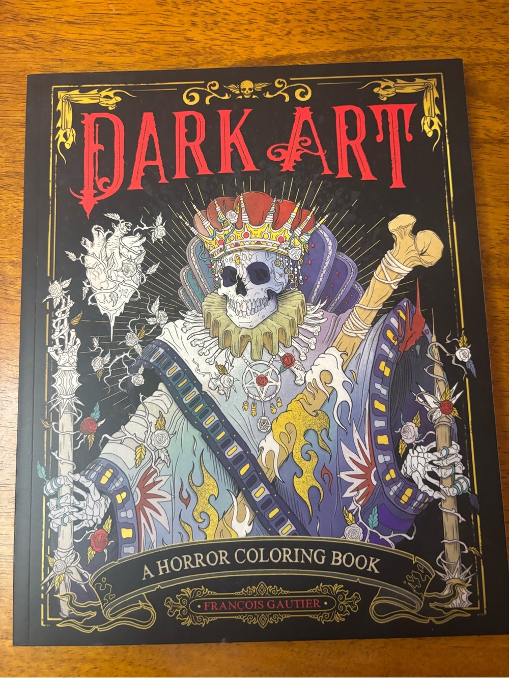 Dark Art: Skull King Illustrated Print - Multicolor
